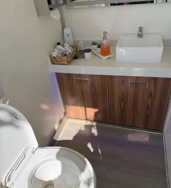Portable toilet rental setup like those delivered in Greenwich, CT
