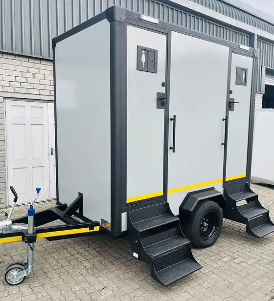 Portable toilet rental setup like those delivered in Middletown, CT