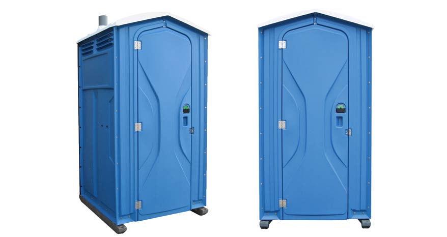 Long-term porta potty units on site in Shelton, Connecticut